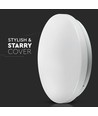 36W LED taklampe med stjerneeffekt - Ø48cm, 3-i-1 CCT, 3900lm, hvit kant, inkl. lyskilde