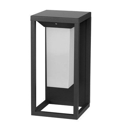2W Solara vegglampe med solcelle - Samsung LED, IP65, bevegelsessensor, 3000K, grå, inkl. lyskilde