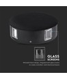 3W Ø15cm rund LED vegglampe - IP65, sort, 3000K, utendørs, inkl. lyskilde