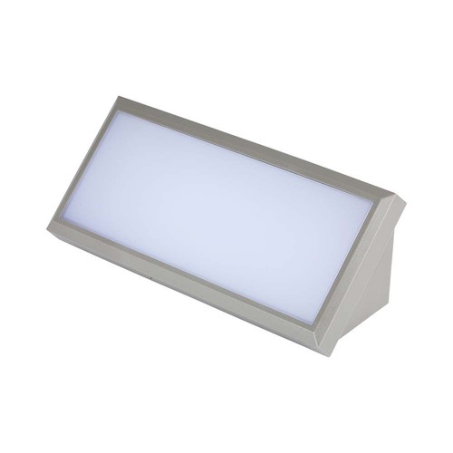 12W LED utendørs vegglampe - IP65, grå, 1250lm, 4200K, oblique design