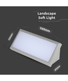 12W LED utendørs vegglampe - IP65, grå, 1250lm, 4200K, oblique design