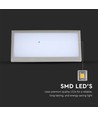 12W LED utendørs vegglampe - IP65, grå, 1250lm, 4200K, oblique design