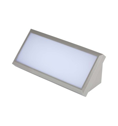 12W utendørs vegglampe - 1250lm, IP65, grå, 6400K, 26,5cm bredde