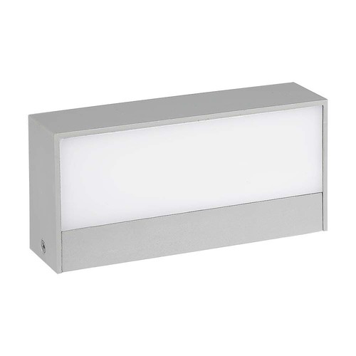9W Up/Down utendørs vegglampe - IP65, grå, 3000K, 850lm, inkl. lyskilde