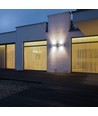 9W utendørs hus - LED, opp/ned, mykt lys, medium, 6400K, grå