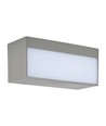 12W LED vegglampe opp/ned lys - IP65, grå, rektangulær, utendørs, inkl. lyskilde