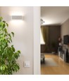 12W LED vegglampe opp/ned lys - IP65, grå, rektangulær, utendørs, inkl. lyskilde