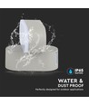 5W LED vegglampe - IP65, grå, 4000K, justerbar, 11 x 5,4 cm