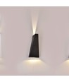 6W Sort vegglampe med opp/ned lys - IP65, aluminium, 3000K, inkl. lyskilde