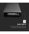 6W Sort vegglampe med opp/ned lys - IP65, aluminium, 3000K, inkl. lyskilde