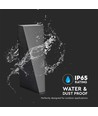 6W Sort vegglampe med opp/ned lys - IP65, aluminium, 3000K, inkl. lyskilde