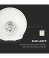 4W hvit LED vegglampe - IP65, 3000K, rund, utendørs, inkl. lyskilde