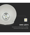 4W LED vegglampe, rund - IP65, grå, 4000K, utendørs fasadebelysning