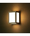 12W LED vegglampe - 4000K, grått hus