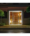 12W kvadratisk LED vegglampe, sort - 4000K, 1200lm, IP65, inne / ute