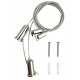 Wire oppheng for armatur - 1 meter, justerbar høyde, sett med 2 stk