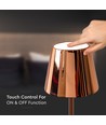 3W oppladbar LED bordlampe, gull - Touch dimbar, 3000K, 4000mAh batteri, 5V USB