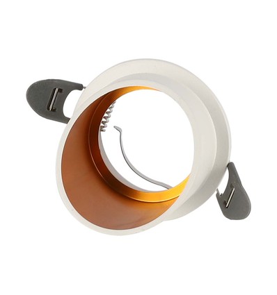 GU10 innfellingsspot - Rund, hvit, aluminium, Ø6,8cm, hull: Ø6,1cm, uten lyskilde