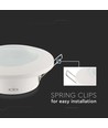 GU10 innfellingsspot - Rund, hvit, IP44, PC plast, hull: Ø7 cm, mål: Ø9,2 cm
