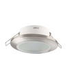 GU10 innfellingsspot - Satin nikkel, rund, IP44, hull: Ø7,0 cm, mål: Ø9,2 cm