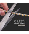 5m 9W/m LED-strip, 128 LED pr. meter - 24V, IP20, 3000K, 127lm/W