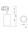 3-faset GU10 Skinnespot - Hvit, passer til V-Tac skinner/Global, uten lyskilde