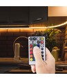 RGB+CCT controller med fjernkontroll - 12V/24V, 28 knapper, 10A, til LED strips