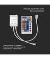 RGB+CCT controller med fjernkontroll - 12V/24V, 28 knapper, 10A, til LED strips