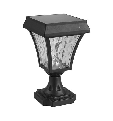 LED Solcelle Stolpelampe - CCT 3i1, Matt Sort Hus