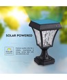 LED Solcelle Stolpelampe - CCT 3i1, Matt Sort Hus