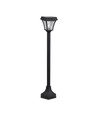 2W LED solcelle hagelampe med spyd - Sort, 3-i-1 CCT, bevegelsessensor, IP65, høyde 93cm, aluminium