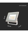 10W LED lyskaster, hvit - IP65, 750lm, 4000K, utendørs