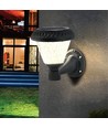 0,8W Solara LED vegglampe med sensor og solcelle - CCT, RF fjernkontroll, IP44, sort, 16x23 cm
