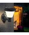0,8W Solara LED vegglampe med sensor og solcelle - CCT, RF fjernkontroll, IP44, sort, 16x23 cm