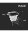 0,8W Solara LED vegglampe med sensor og solcelle - CCT, RF fjernkontroll, IP44, sort, 16x23 cm