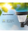 0,8W Solara LED vegglampe med sensor og solcelle - CCT, RF fjernkontroll, IP44, sort, 16x23 cm