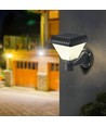 0,8W Solara LED vegglampe med solcelle og fjernkontroll - CCT, IP44, sort, inkl. sensor