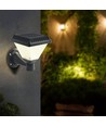 0,8W Solara LED vegglampe med solcelle og fjernkontroll - CCT, IP44, sort, inkl. sensor
