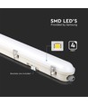 120cm 36W vanntett komplett LED armatur med nødlys - Samsung LED chip, 120lm/W, IP65, 6500K, 3 timers batteridrift