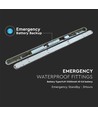 120cm 36W vanntett komplett LED armatur med nødlys - Samsung LED chip, 120lm/W, IP65, 4000K, 3 timers batteridrift