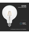 E27 10W LED filament globe pære - G125, 1055lm, klart glass, 125x173mm