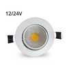 LEDlife 3W downlight - Hull: Ø7,5 cm, Mål: Ø8,5 cm, hvit kant, dimbar, 12V/24V
