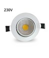 LEDlife 3W downlight - Hull: Ø7,5 cm, Mål: Ø8,5 cm, hvit kant, dimbar, 230V