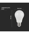 3 stk. E27 10,5W LED pære - A60, matt glass, 4000K, 1055lm, 3-pakning