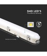 150cm 48W vanntett komplett LED armatur med nødlys - IP65, 120lm/W, Samsung LED chip, 3 timers batteridrift