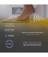 1,2m 3W LED sengelys-sett til enkeltseng - 12V DC, 4000K, inkl. bevegelsessensor