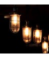E27 8W LED-pære - ST64, filament, ravfarget glass, ekstra varm 2200K