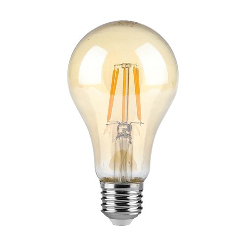E27 10W LED filament pære - A67, Amber glass, 2200K, 950lm