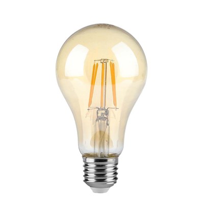 E27 10W LED filament pære - A67, Amber glass, 2200K, 950lm