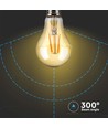E27 10W LED filament pære - A67, Amber glass, 2200K, 950lm